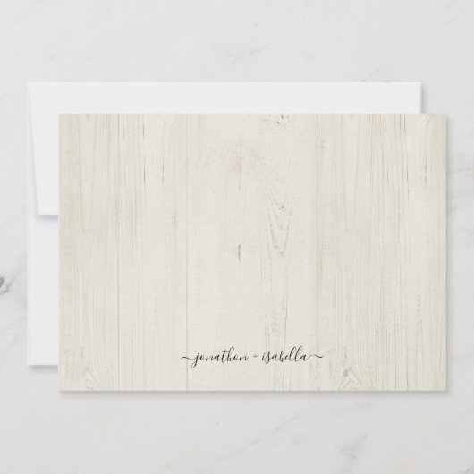 Rustieke bruiloft uitstel aankondiging (Achterkant)