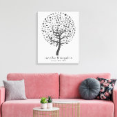 Rustieke bruiloft vingerafdruk boom canvas afdruk (Insitu (Woonkamer))