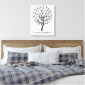 Rustieke bruiloft vingerafdruk boom canvas afdruk (Insitu (Slaapkamer))