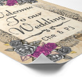 Rustieke bruiloft Welkomstbord Poster (Hoek)