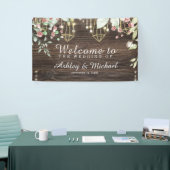 Rustieke Bruiloft Welkomstfeestbanner Spandoek (Beurs)