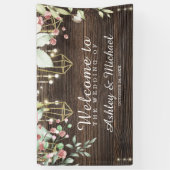 Rustieke Bruiloft Welkomstfeestbanner Spandoek (Verticaal)