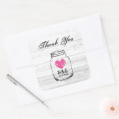 Rustieke bruiloft wit hout metselaar logo vierkante sticker (Envelop)