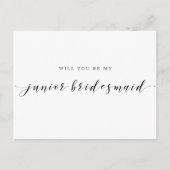 Rustieke bruiloft wordt mijn junior bruidsmeisje uitnodiging briefkaart (Voorkant)