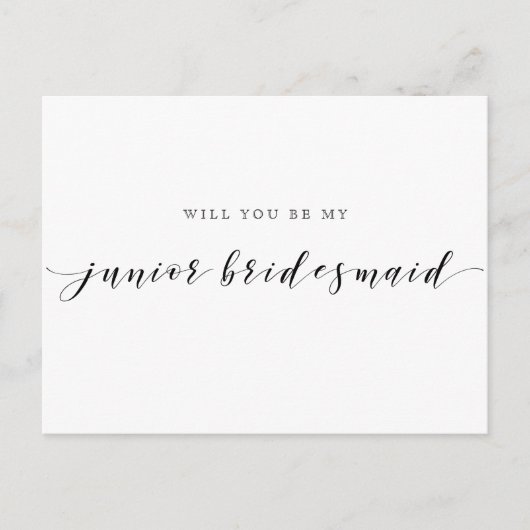Rustieke bruiloft wordt mijn junior bruidsmeisje uitnodiging briefkaart (Voorkant)