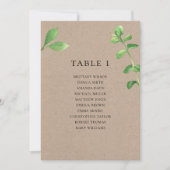 Rustieke bruiloft zitkaart. Botanisch land Kaart (Voorkant)