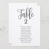 Rustieke bruiloft zitkaart. Kraft-tafelplan Kaart (Voorkant / Achterkant)