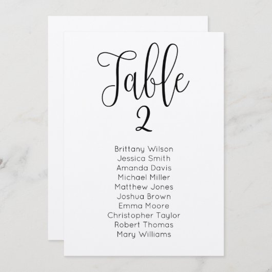 Rustieke bruiloft zitkaart. Kraft-tafelplan Kaart (Voorkant / Achterkant)