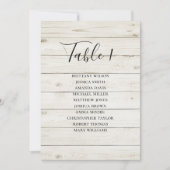 Rustieke bruiloft zitkaart. Moderne houten schuur Kaart (Voorkant)