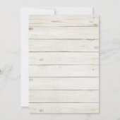 Rustieke bruiloft zitkaart. Moderne houten schuur Kaart (Achterkant)