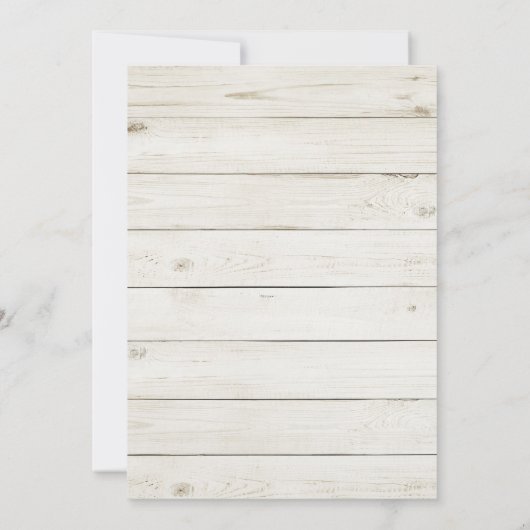 Rustieke bruiloft zitkaart. Moderne houten schuur Kaart (Achterkant)