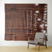 Rustieke bruiloftsshower achtergrond, fotorekwisie wandkleed (In Situ (horizontaal))