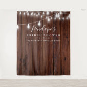 Rustieke bruiloftsshower achtergrond, fotorekwisie wandkleed (Voorkant)