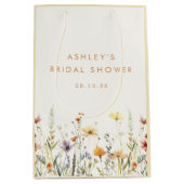 Rustieke Bruiloftsshower met Wilde Bloemen Medium Cadeauzakje (Voorkant)