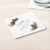 Rustieke Bruiloftsuitnodiging Onderzetters | Kabaa (Schuin)