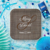 Rustieke bruine achtergrond papier Borden Papieren Bordje (Feest)