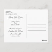 Rustieke bruine achtergrond Save the Date Briefkaart (Achterkant)