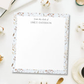 Rustieke Bruine Bloemen Botanisch Van Het Bureau V Notitieblok