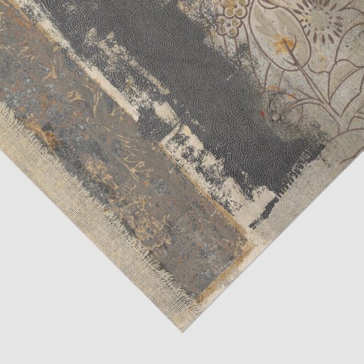 rustieke bruine bloemengestoorde textuur tissuepapier (Detail)