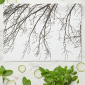 Rustieke bruine boomtakken theedoek (Gevouwen)