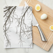 Rustieke bruine boomtakken theedoek (Quarter Fold)
