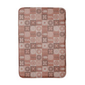 Rustieke Bruine Burlap Bloemen Bladeren Medium Bad Badmat (Voorkant Verticaal)