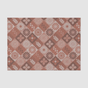 Rustieke Bruine Burlap Bloemen Laat Weefselpapier Tissuepapier