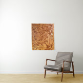 Rustieke bruine cowboy mode western leer wandkleed (In situ)