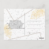 Rustieke bruine en witte bedankkaart briefkaart (Achterkant)