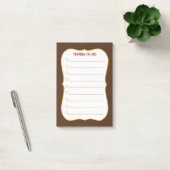Rustieke bruine en witte dingen om te doen post-it® notes (Kantoor)