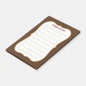 Rustieke bruine en witte dingen om te doen post-it® notes (Schuin)