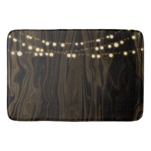 Rustieke bruine fantasievolle houten slingerlichtj badmat
