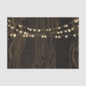 Rustieke bruine fantasievolle houten slingerlichtj tissuepapier (Voorkant)