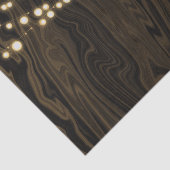 Rustieke bruine fantasievolle houten slingerlichtj tissuepapier (Detail)