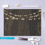 Rustieke bruine fantasievolle houten slingerlichtj tissuepapier (Craft)