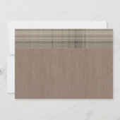 Rustieke bruine geruite bar mitswa foto uitnodigin kaart (Achterkant)