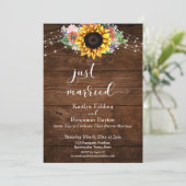 Rustieke bruine houten zonnebloem lichten Net getr Kaart (Staand voorkant)