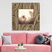 Rustieke bruine houtnerf  moderne kunst canvas afdruk (Insitu (Woonkamer))