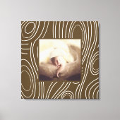 Rustieke bruine houtnerf  moderne kunst canvas afdruk (Voorkant)