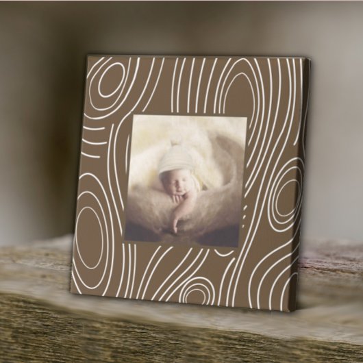 Rustieke bruine houtnerf  moderne kunst canvas afdruk