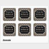 Rustieke bruine keuken cadeau Labels Stickers (Vel)