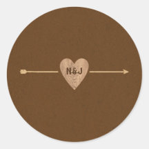 Rustieke Bruine Kraft Hartpijl Woodsy