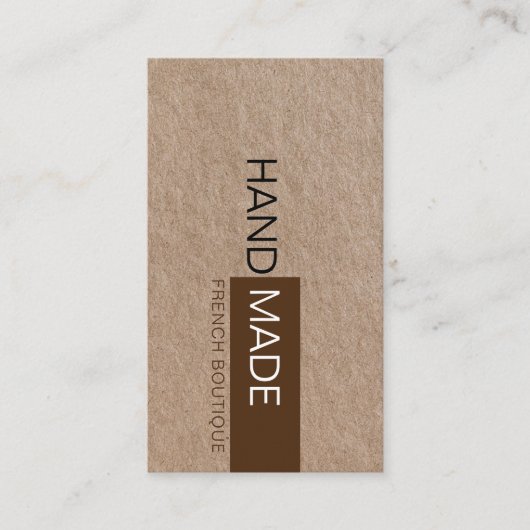 Rustieke Bruine Kraft Papieren Kleding Prijs Hang  Visitekaartje (Voorkant)