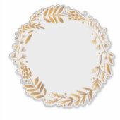Rustieke bruine krans sticker (Voorkant)