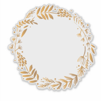 Rustieke bruine krans sticker