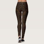 Rustieke bruine mandala met Westerne charme Leggings (Achterkant)
