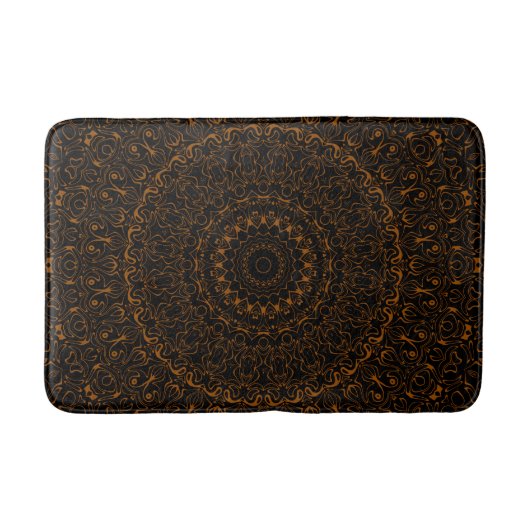 Rustieke bruine mandala met westerse charme badmat (Voorkant)