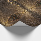 Rustieke Bruine Spiegel Patroon Kerstboom Lichten Cadeaupapier (Hoek)