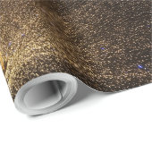 Rustieke Bruine Spiegel Patroon Kerstboom Lichten Cadeaupapier (Rol Hoek)