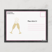 Rustieke brunch en bubbelige bruids douche uitnodi briefkaart (Achterkant)